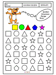 okul öncesi çocuklar için kavram gelişim çalışmaları şekil kavramı